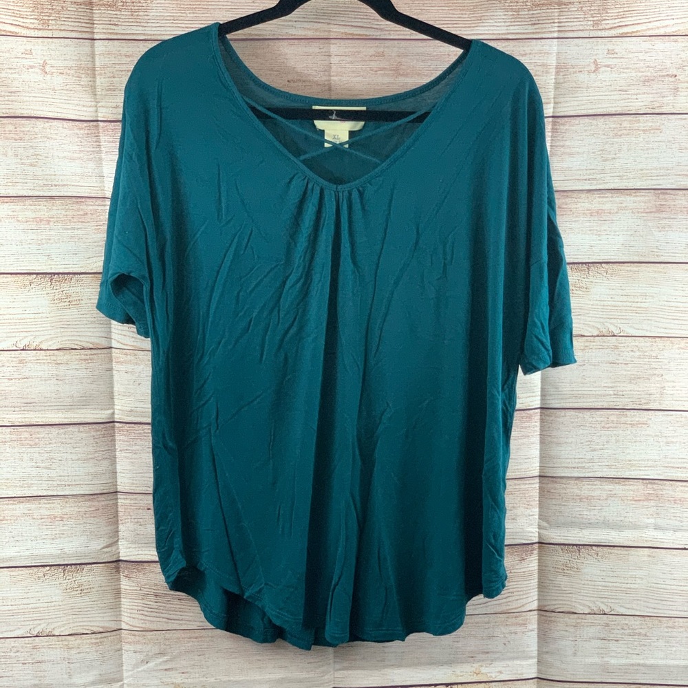 Wishful Park Short Sleeve V-Neck Top